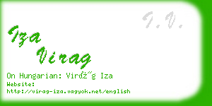 iza virag business card